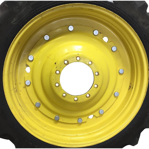 [WT008644] 10"W x 42"D Stub Disc Rim with 10-Hole Center, John Deere Yellow