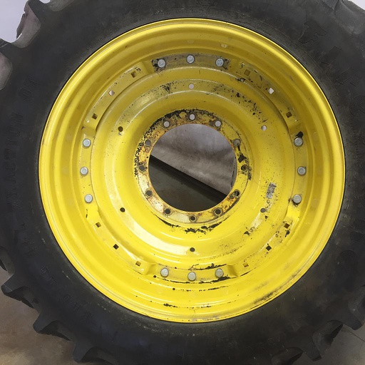 [WT008728] 12"W x 38"D Waffle Wheel (Groups of 3 bolts) Rim with 12-Hole Center, John Deere Yellow