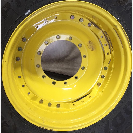 [WT008730] 13"W x 34"D Waffle Wheel (Groups of 3 bolts) Rim with 12-Hole Center, John Deere Yellow