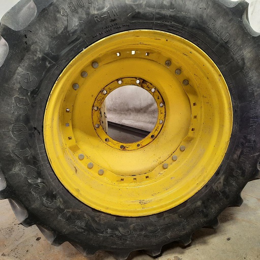 [WT008803] 15"W x 34"D Waffle Wheel (Groups of 3 bolts) Rim with 12-Hole Center, John Deere Yellow