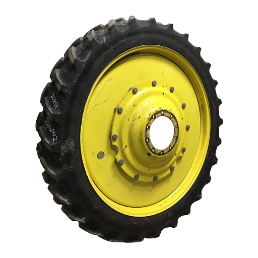 [T006842] 320/90R54 Goodyear Farm DT800 Super Traction R-1W on John Deere Yellow 10-Hole Stub Disc 60%