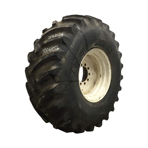 [T006856] 23.1/-26 Armstrong Hi Traction Lug R-1 on New Holland White 10-Hole Flat Plate 75%