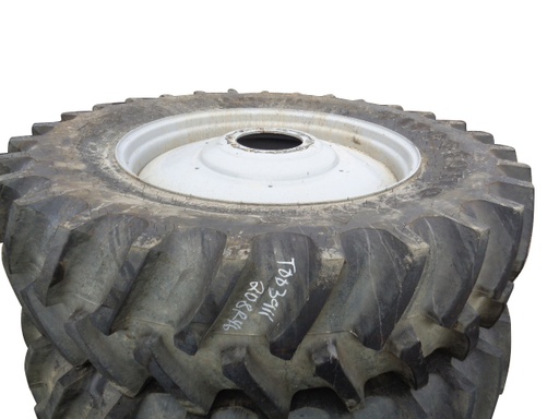 [T003911] IF 520/85R46 Firestone Radial Deep Tread 23 R-1W on Agco Corp Gray 10-Hole Formed Plate 90%