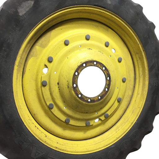 [WT008993RIM] 12"W x 50"D, John Deere Yellow 12-Hole Stub Disc