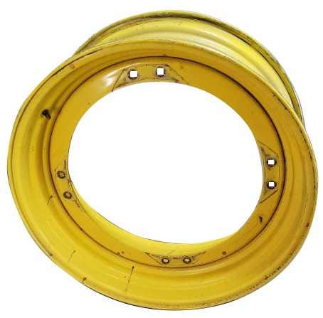 [T009763RIM] 13"W x 34"D, John Deere Yellow 8-Hole Stub Disc (groups of 2 bolts)