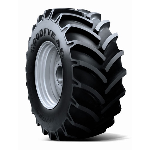 [04242508840763L/R] LSW1000/45R32 Goodyear Farm Optitrac R-1W on Case IH Silver Mist 12-Hole Formed Plate