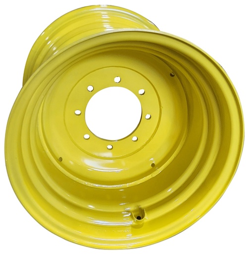 [T010461RIM] 25"W x 26"D, John Deere Yellow 8-Hole Formed Plate , 0.88" Offset