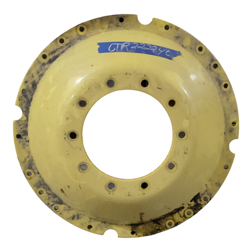 [CTR22224C] 10-Hole Waffle Disc (Groups of 3 Bolts)HD Center for 34" Rim, John Deere Yellow