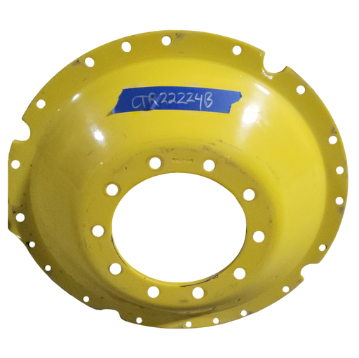 [CTR22224B] 10-Hole Waffle Disc (Groups of 3 Bolts)HD Center for 34" Rim, John Deere Yellow