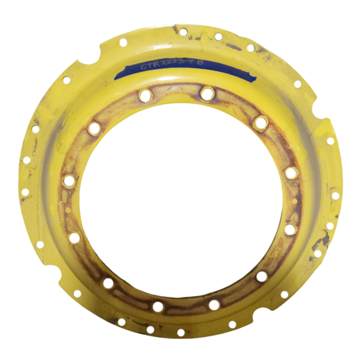 [CTR22237B] 12-Hole Waffle Disc (Groups of 3 Bolts)HD Center for 34" Rim, John Deere Yellow
