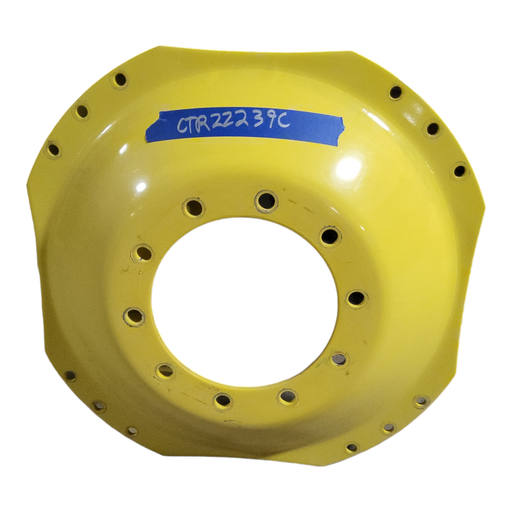 [CTR22239C] 10-Hole Waffle Disc (Groups of 3 Bolts) Center for 34" Rim, John Deere Yellow