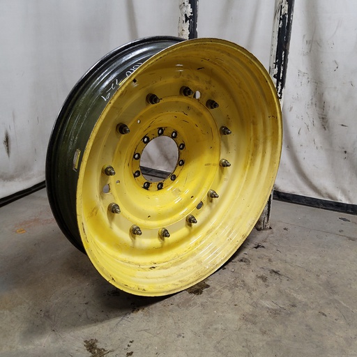 [T010729RIM] 12"W x 50"D, John Deere Yellow 12-Hole Stub Disc