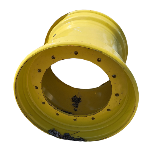 [72650] 20"W x 22.5"D, John Deere Yellow 12-Hole Formed Plate , -7.25" Offset