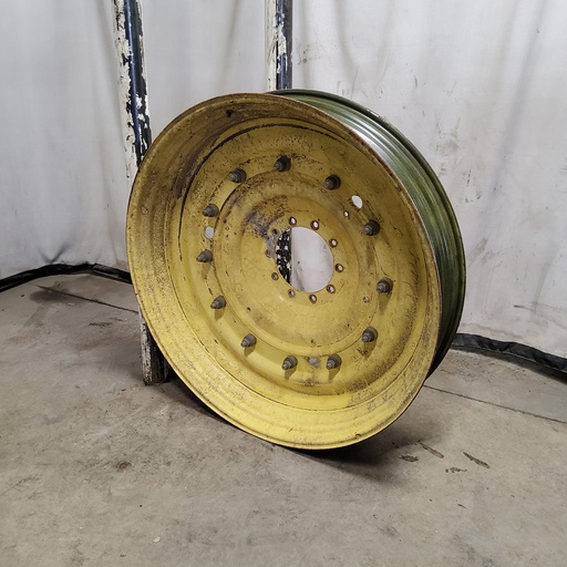 [T011192RIM] 10"W x 50"D, John Deere Yellow 12-Hole Stub Disc