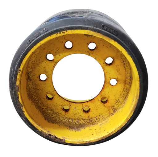 [T011214] 10" Wide Mid-Roller Bogie Wheel Steel Bolt-On Style, (Poly (Polyurethane))