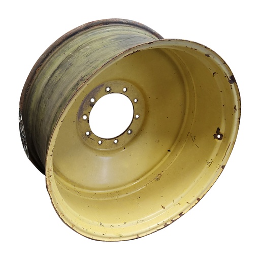 [T011477RIM-(NRW)] 18"W x 38"D, John Deere Yellow 10-Hole Formed Plate