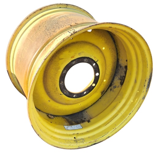 [T012036RIM] 27"W x 38"D, John Deere Yellow 10-Hole Formed Plate