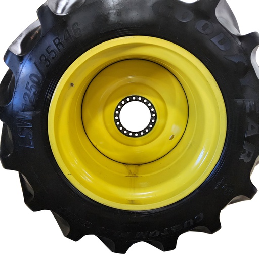 [T012112RIM] 44"W x 46"D, John Deere Yellow 20-Hole Formed Plate