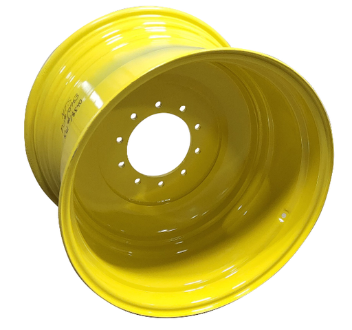 [T011547REFURB-(280)] 21"W x 32"D, John Deere Yellow 10-Hole Formed Plate , -5.12" Offset