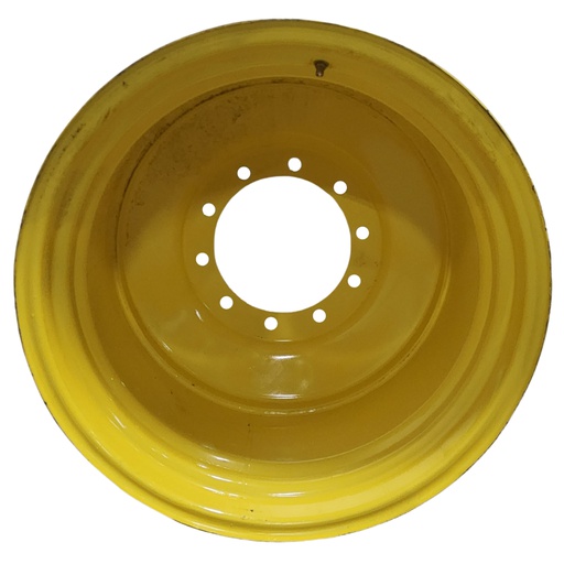 [T012244RIM] 30"W x 30"D, John Deere Yellow 10-Hole Formed Plate