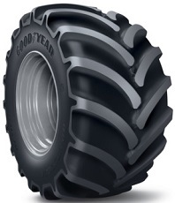 [04268098857260L/R] LSW680/50R46 Goodyear Farm OptiTorque R-1W on John Deere Yellow 12-Hole Formed Plate