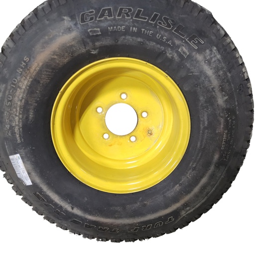 [T012262RIM] 8.5"W x 10"D, John Deere Yellow 5-Hole Implement