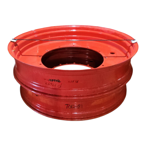 [T012681RIM] 10"W x 54"D, Fendt/Agco Red 12-Hole Stub Disc