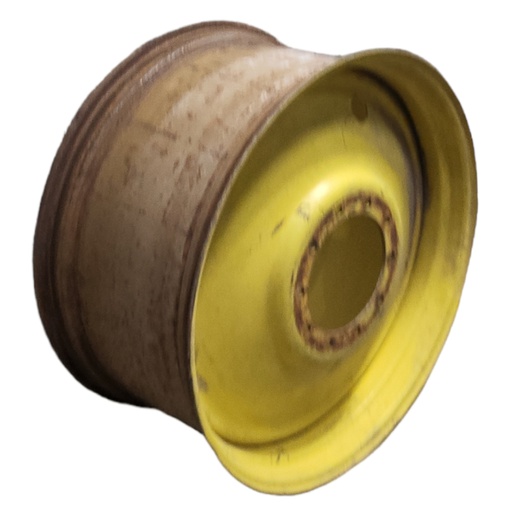 [T012918RIM] 18"W x 38"D, John Deere Yellow 10-Hole Formed Plate , -8.62" Offset