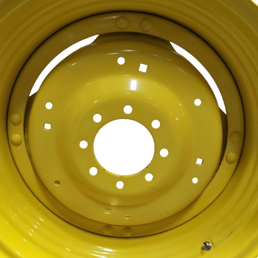 [T012983CTR-NRW] 8-Hole Stub Disc (groups of 2 bolts) Center for 28"-30" Rim, John Deere Yellow