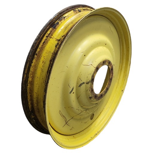 [T013068] 10"W x 50"D, John Deere Yellow 10-Hole Formed Plate , -6.38" Offset