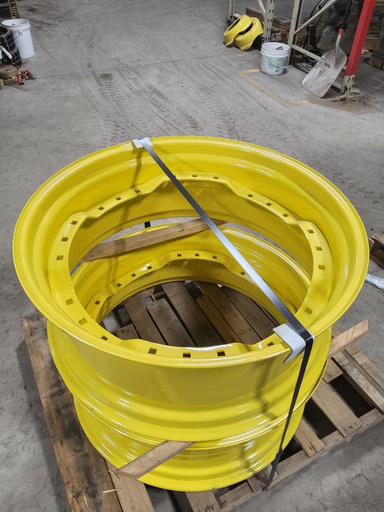[T013138RIM] 13"W x 34"D, John Deere Yellow 12-Hole Waffle Wheel (Groups of 3 bolts)