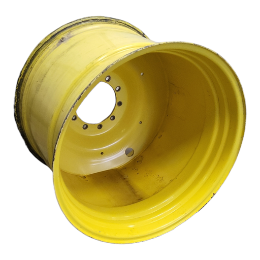 [T013302RIM] 28"W x 38"D, John Deere Yellow 10-Hole Spun Disc , -14.81" Offset