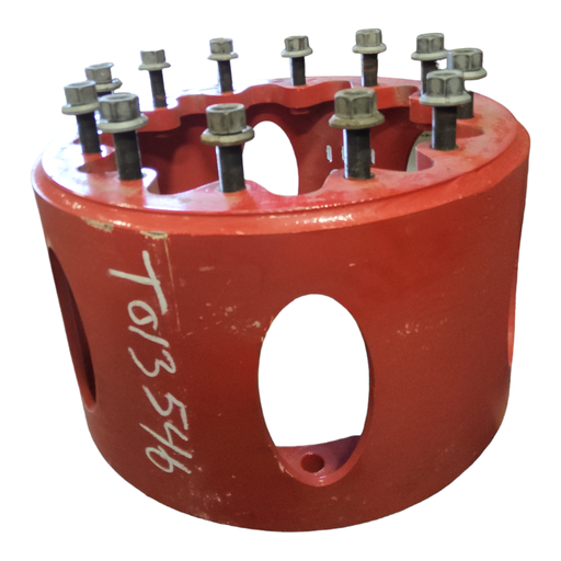 [T013546] 12 to 12-Hole 13.5"L FWD Spacer, Fendt/Agco Red