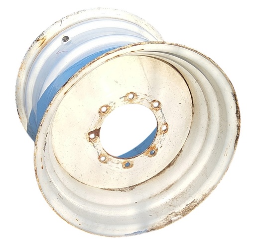 [WT009234-NHW] 20"W x 26"D, New Holland White 8-Hole Formed Plate , 5" Offset