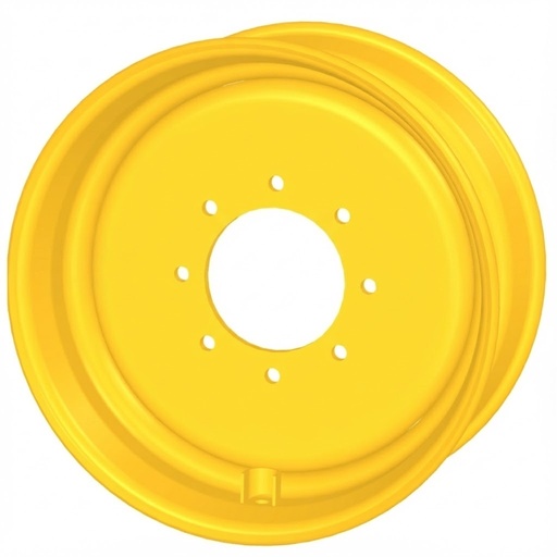 [72874] 8.25"W x 19.5"D, John Deere Yellow 8-Hole Formed Plate , 0.38" Offset