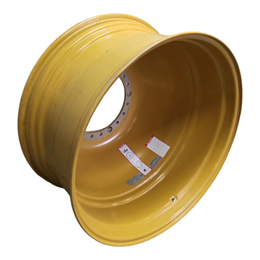 [T013593-RIM-(NRW)-B] 20"W x 42"D, Cat Yellow 20-Hole Dolly Dual , -15.38" Offset