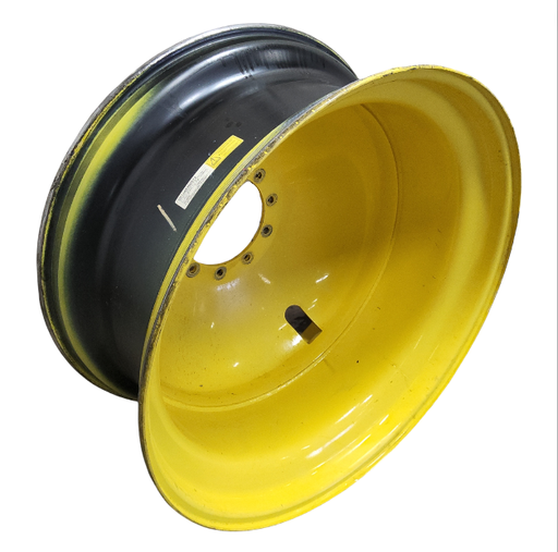 [T013624RIM] 18"W x 42"D, John Deere Yellow 10-Hole Dolly Dual-Inside , -15.25" Offset