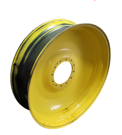 [T013630RIM] 13"W x 46"D, John Deere Yellow 12-Hole Bubble Disc , 1.88" Offset