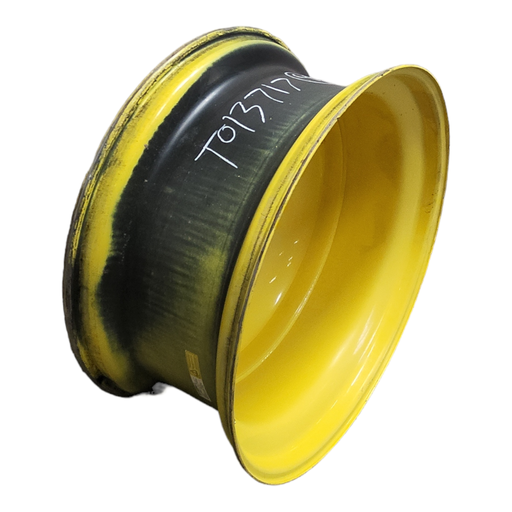 [T013717RIM] 18"W x 42"D, John Deere Yellow 10-Hole Dolly Dual , -15.25" Offset