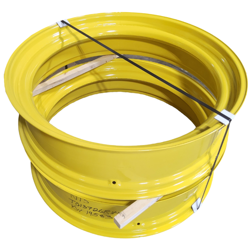 [T013726RIM-(280)] 12"W x 46-42"D, John Deere Yellow Single Bevel Step-Up Rim for 38" Diameter Cast