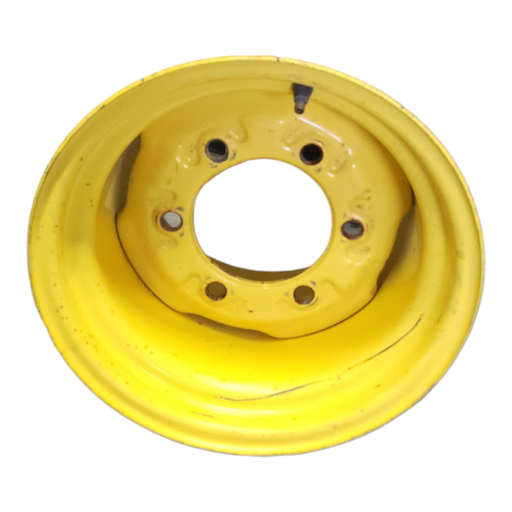 [S004085RIM] 10.5"W x 12"D, John Deere Yellow 6-Hole Implement , 2.12" Offset