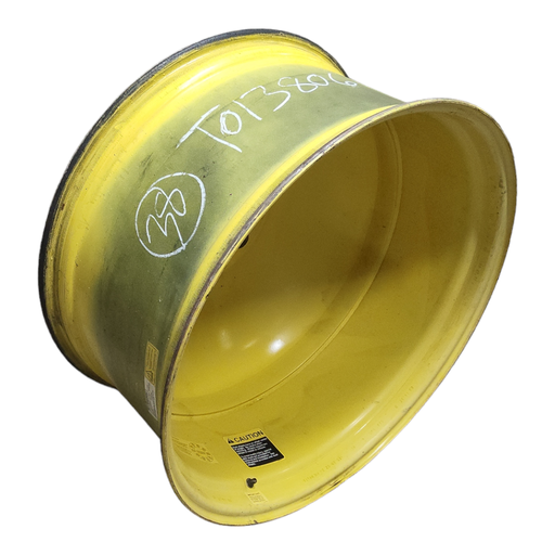 [T013806RIM] 18"W x 38"D, John Deere Yellow 10-Hole Dolly Dual-Outside , -13.38" Offset