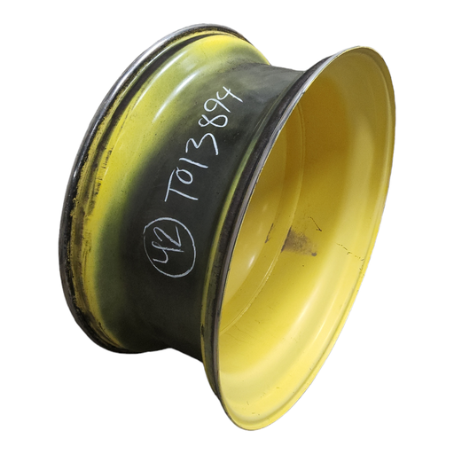 [T013894RIM] 18"W x 42"D, John Deere Yellow 10-Hole Dolly Dual , -13.25" Offset