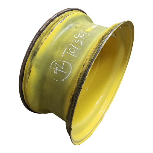 [T013901RIM] 18"W x 42"D, John Deere Yellow 10-Hole Dolly Dual , -13.25" Offset