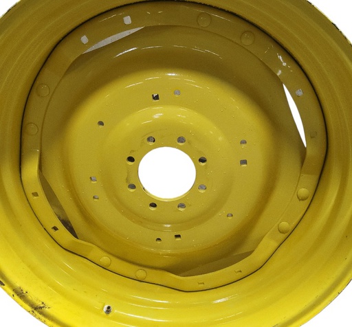 [T013967CTR] 8-Hole Waffle Disc (Groups of 3 Bolts) Center for 38"-54" Rim, John Deere Yellow