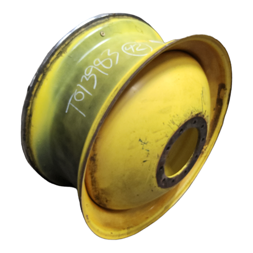 [T013983RIM] 18"W x 42"D, John Deere Yellow 10-Hole Dolly Dual-Outside , -13.38" Offset