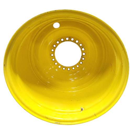 [T013987RIM] 30"W x 32"D, John Deere Yellow 20-Hole Formed Plate