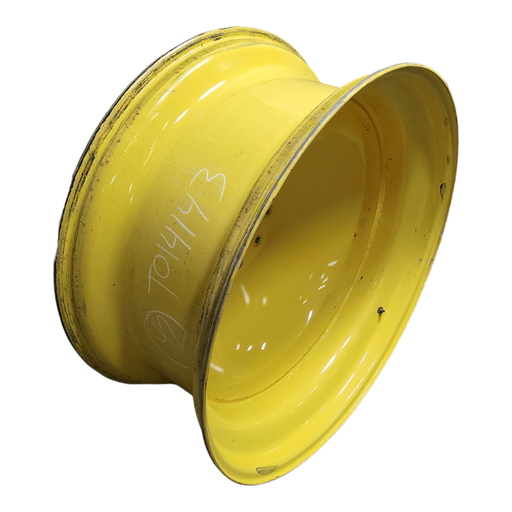 [T014143RIM] 18"W x 42"D, John Deere Yellow 10-Hole Dolly Dual , -7.75" Offset