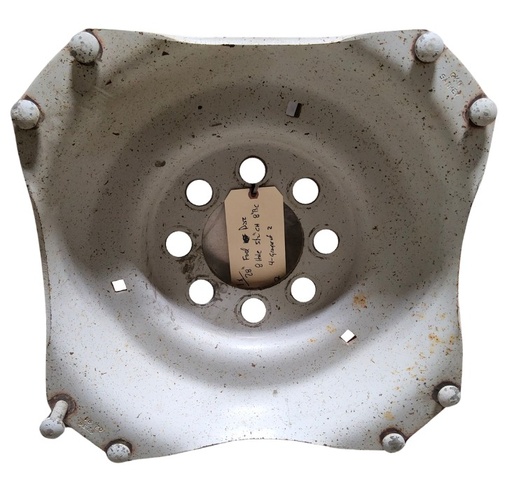 [KEL110-CTR] 8-Hole Clamp/U-Clamp Style (groups of 2 bolts) Center for 28"-30" Rim, Ford / New Holland White