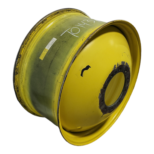 [T014371RIM] 18"W x 38"D, John Deere Yellow 10-Hole Dolly Dual-Outside , -13.38" Offset